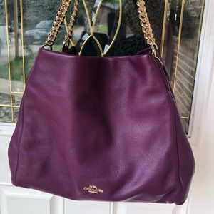 Coach leather shoulder bag